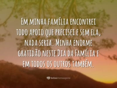 Em minha família encontrei