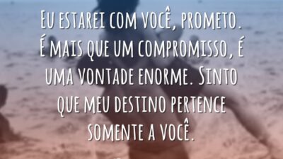 Eu estarei com você, prometo. É mais que um compromisso, é uma&hellip;