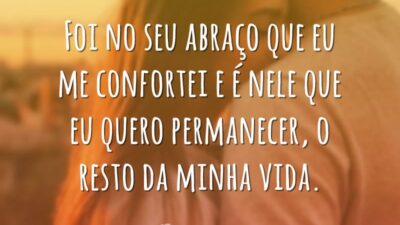 Foi no seu abraço