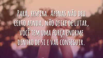 Não deixe de lutar