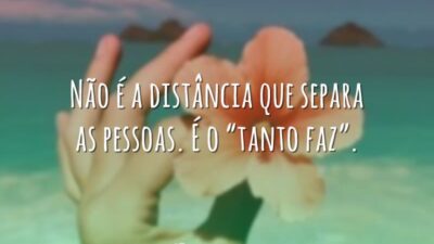 Não é a distância