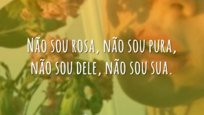 Não sou rosa, não sou pura, não sou dele, não sou sua.