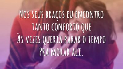 Nos seus braços encontro