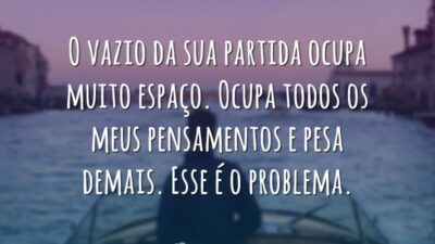 O vazio ocupa espaço