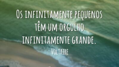 Os infinitamente pequenos têm um orgulho infinitamente grande.
