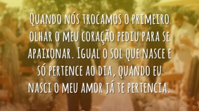 Quando nós trocamos o primeiro olhar o meu coração pediu para se&hellip;