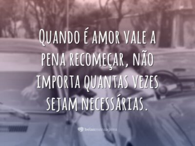 Recomece pelo amor