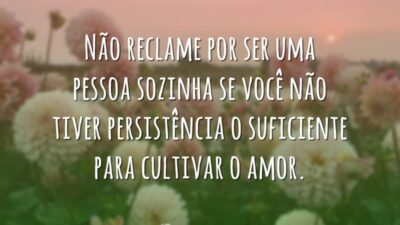 Se não tiver persistência