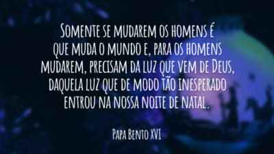 Somente se mudarem os homens é que muda o mundo e, para&hellip;