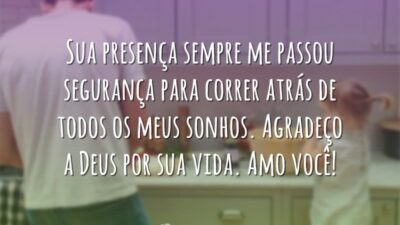 Sua presença sempre me passou segurança para correr atrás de todos os&hellip;