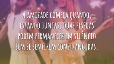 A amizade começa quando