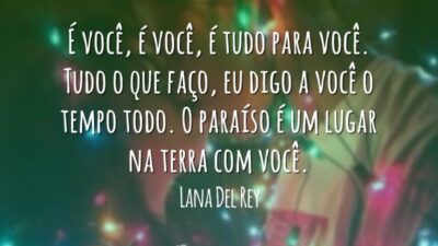 É você, é você, é tudo para você. Tudo o que faço,&hellip;