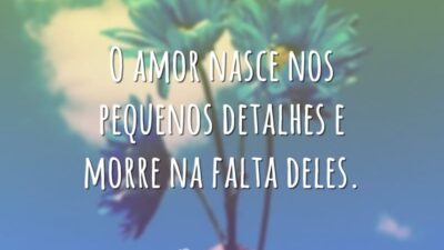 Amor nos pequenos detalhes