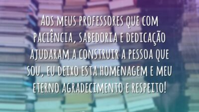 Aos meus professores