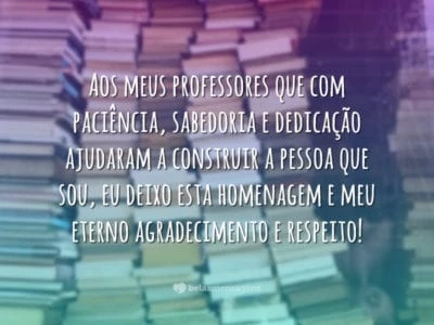 Aos meus professores