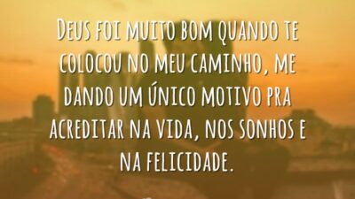 Deus foi muito bom