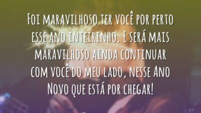 Foi maravilhoso ter você