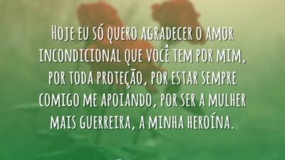 Hoje só quero agradecer