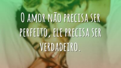 Não precisa ser perfeito