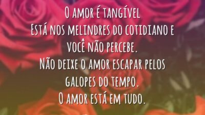 O amor é tangível