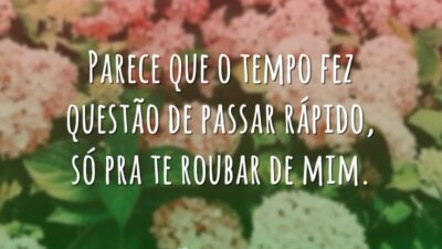 Parece que o tempo fez questão de passar rápido, só pra te&hellip;
