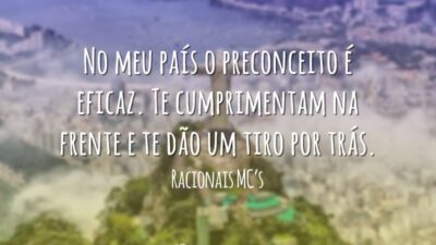No meu país o preconceito é eficaz. Te cumprimentam na frente e&hellip;