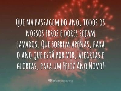 Que na passagem de ano