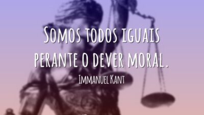 Somos todos iguais perante o dever moral.