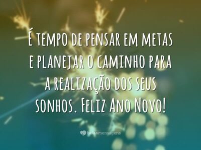É tempo de pensar em metas e planejar
