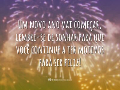 Um novo ano vai começar