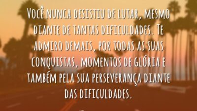 Você nunca desistiu