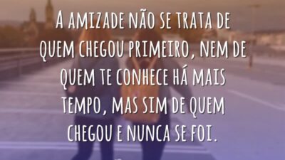 A amizade não se trata