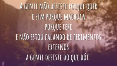 Desistimos porque dói
