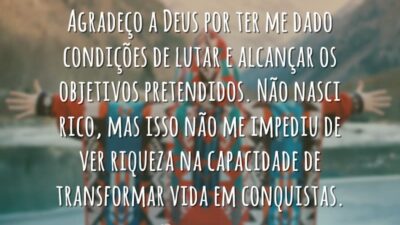 Agradeço a Deus