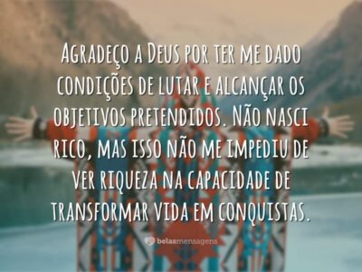 Agradeço a Deus