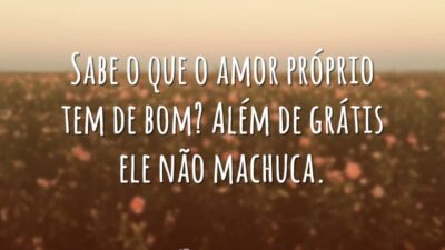 Amor próprio não machuca