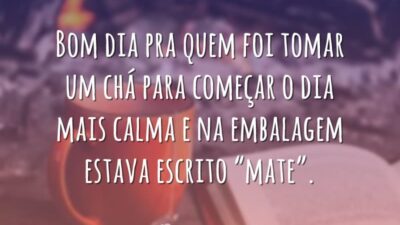 Bom dia pra quem foi tomar um chá para começar o dia&hellip;