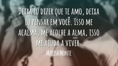 Deixa eu dizer que te amo, deixa eu pensar em você. Isso&hellip;