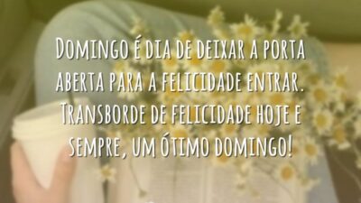 Domingo é dia de deixar a porta aberta para a felicidade entrar.&hellip;