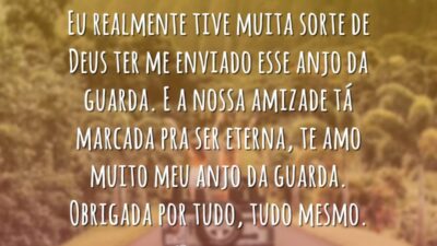 Realmente tive muita sorte