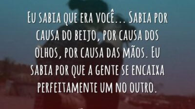 Eu sabia que era você