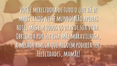 Felicidades, mamãe!