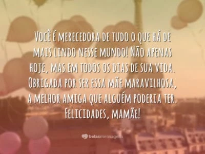 Felicidades, mamãe!