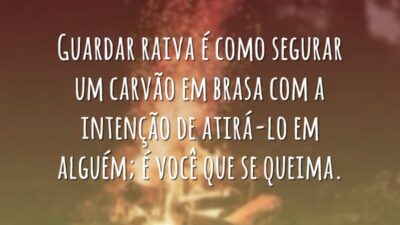 Guardar raiva é como