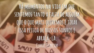 Há momentos na vida em que sentimos tanto a falta de alguém&hellip;