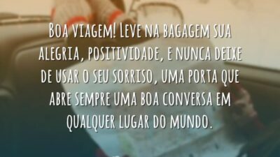 Leve alegria na bagagem