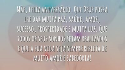 Mãe, feliz aniversário