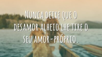 Nunca deixe o desamor