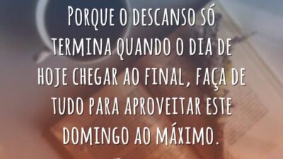 Porque o descanso só termina quando o dia de hoje chegar ao&hellip;