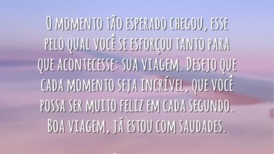 O momento tão esperado